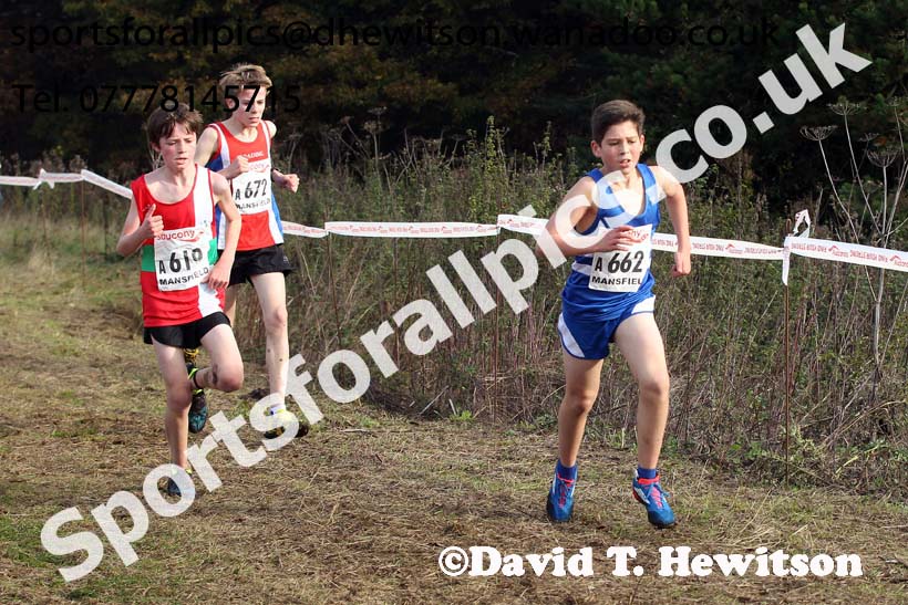 Boys under-13s, National Cross Country Relays, Berry Park, Mansfield. Photo: David T. Hewitson/Sports for All Pics